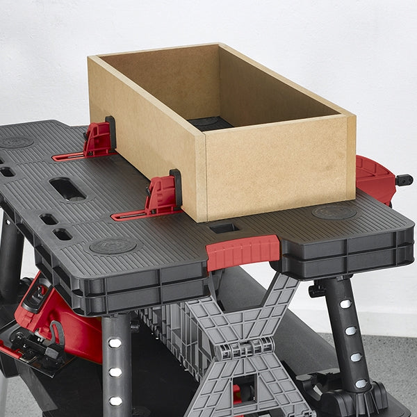 Heavy Duty Folding Workbench Table – Portable DIY Workstation with Adjustable Clamps