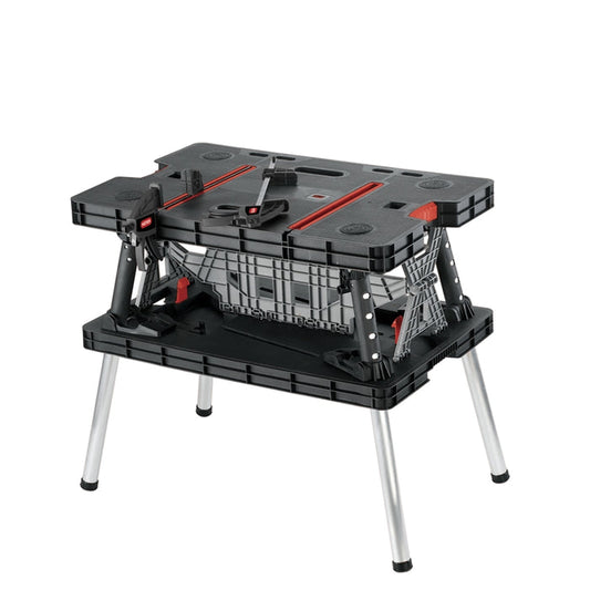 Heavy Duty Folding Workbench Table – Portable DIY Workstation with Adjustable Clamps